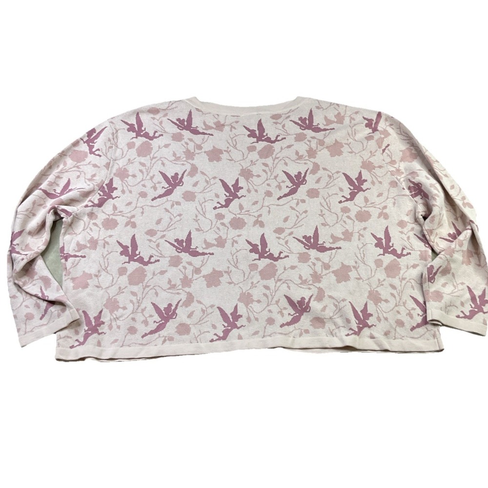 Disney Parks Tinker Bell Cardigan Sweater Dusty Pink Tinkerbell Plus Women Sz 3X - Picture 4 of 8